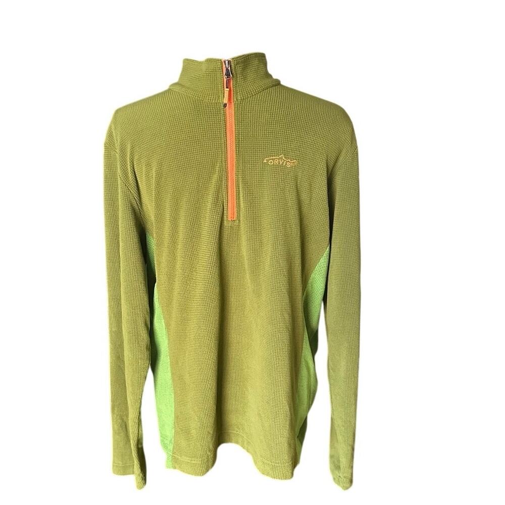 Orvis Men’s Green 1/4-Zip Outdoor Pullover Sweater – Size M